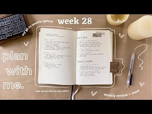 how I plan my week in my bullet journal! | mindful weekly review, rolling weekly & digital planning