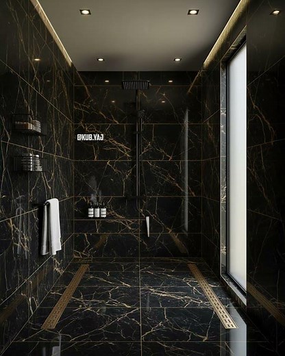 Stunning Black Marble Shower Renovation