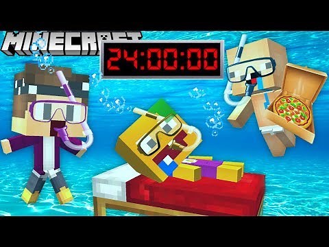 24 STUNDEN UNTER WASSER LEBEN IN MINECRAFT!
