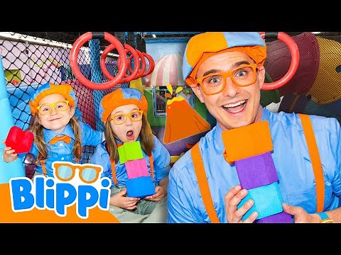 Blippi Plays The Floor is Lava Shape Hunt! 🌋 Fun for Kids | After School Club