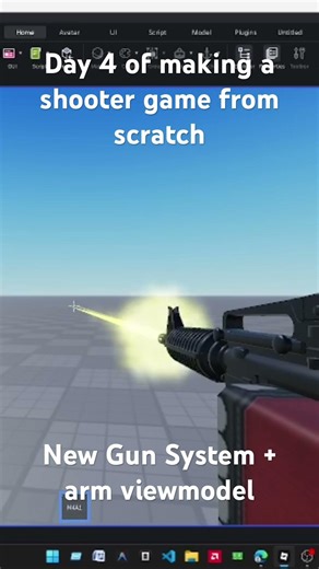 Day 4 Of making a shooter game #roblox #robloxgamedesign #dev #developer