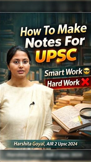 How To Make Notes For Upsc 📚 | Harshita Goyal | #shorts #notes #upsc2026