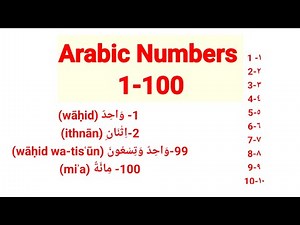 Numbers in Arabic from 1-100 | Learn Arabic Numbers #arabicforbeginners