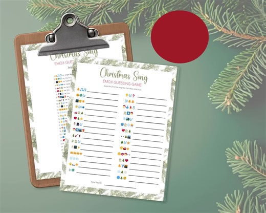 Christmas Song Emoji Game, Christmas Song Game, Christmas Lyric Game, Christmas Song Trivia, Friendsmas Games, Holiday Family Games - Etsy