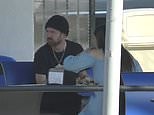 Aaron Paul enjoys food out with wife Lauren Parsekian and daughter Story in LA