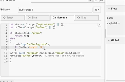 Node-Red -MQTT Message Buffer
