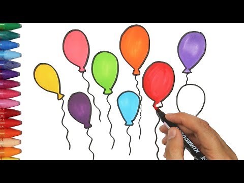 Dibujar Globos | Cómo dibujar y colorear los para niños