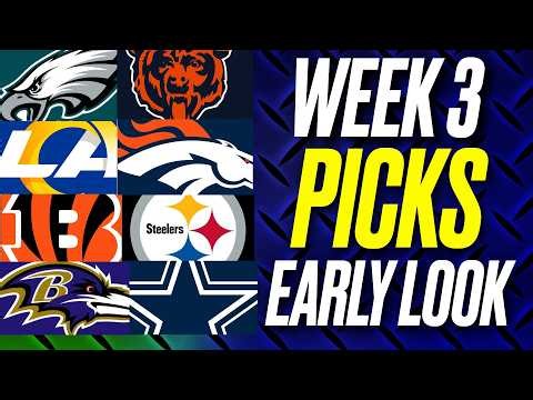 NFL WEEK 3 Predictions For Every Game | Early Look Picks