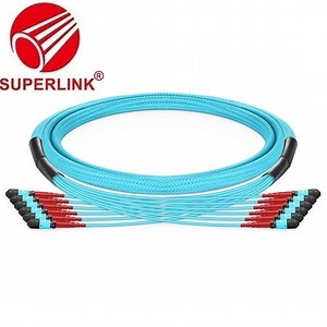 [Hot Item] Customized 24-144 Fiber MTP 24 Om3 Multimode Fiber Optic Patch Cords Trunk Cable