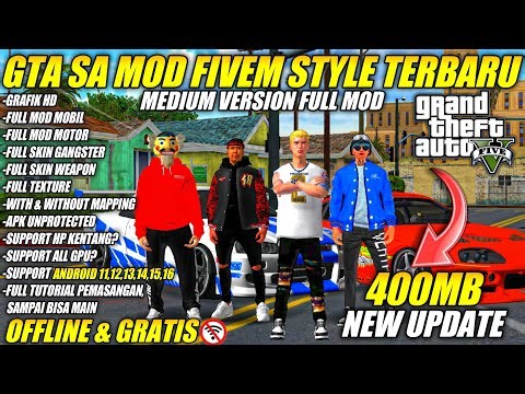 SHARE‼️GTA SA FIVEM STYLE FULL MOD CAR & MOTORCYCLE + FULL SKIN‼️LATEST GTA SA FIVEM MOD SUPPORTS...
