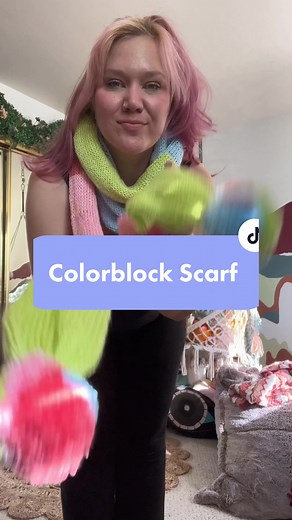 Colorblock Scarf Knitting Tutorial | Knit Along with Me!