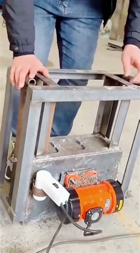 Genius DIY Concrete Block Machine! #shorts