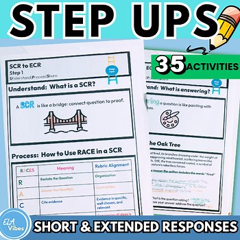 Short and Extended Constructed Response Practice Worksheet 3rd 4th 5th Grade