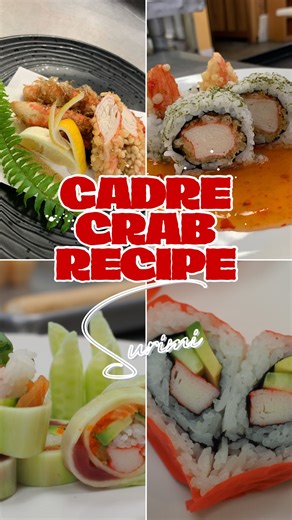 Sushi Chef Institute on Instagram: "Chef Andy New Recipe 🍣🔥🦀 Using Gadre Snow Crab Surimi. @gadreusa Happy Sunday and Happy Cooking 🍳 Snow Crab Surimi Tempura and made two dishes. Tempura two types and a roll. Ingredients: Gadre Snow Crab Leg Surimi Rice Nori Furikake Sweet Chili Sauce Shiso Leaf (optional) Tenkasu (tempura crisps sold in stores in a package) Katsuobushi (bonito flakes) Oil for tempura * Tempura: For home cooking use Tempura Flour sold in Japanese Stores and follow instructi
