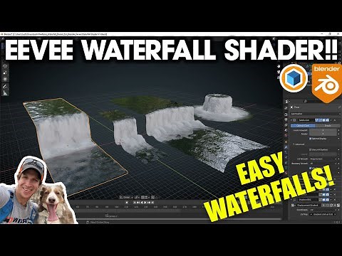 Amazing WATERFALL SHADER for Eevee in Blender!