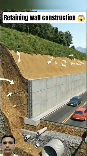 Retaining wall hillside😱| Retaining wall steel | Retaining wall drainage| Retaining wall design #diy
