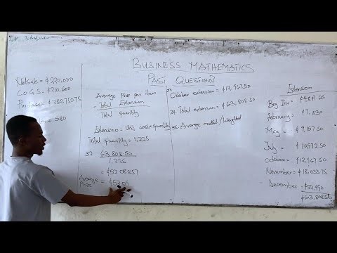 MEGA BUSINESS MATHS PAST QUESTION SOLVED