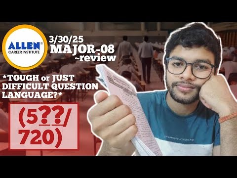 How much I scored in my 6th full syllabus allen major test | test review and my performance |