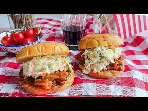 BBQ Pulled Chicken Sandwiches - The Easy Way!