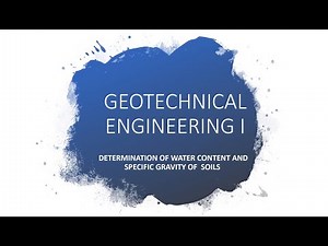 Geotechnical Engineering Topic: Water Content and Specific Gravity Determination (Malayalam)