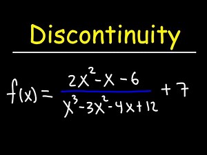 Limits, Removable Discontinuity, Horizontal and Vertical Asymptotes