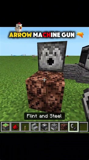 Minecraft Arrow Machine Gun #trending #shorts #viral #minecraft