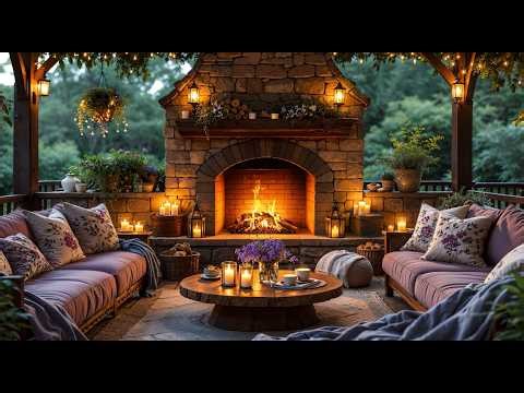 Spring Evening by the Fireplace 🌸🔥 Cozy Fireplace Ambience for Relaxation, Reading & Calm