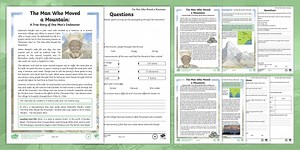 'The Man Who Moved a Mountain' Year 5 Non-Fiction Reading Comprehension
