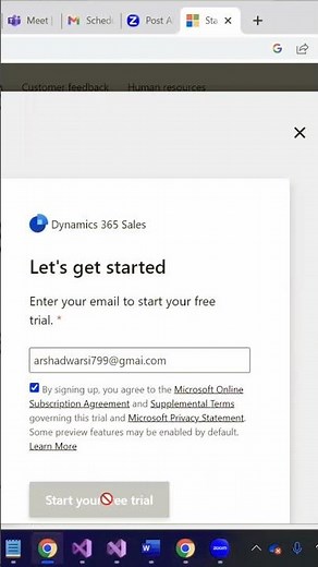 New way to create trail instance with personal Gmail in Dynamic CRM #crm #dynamic365#shorts
