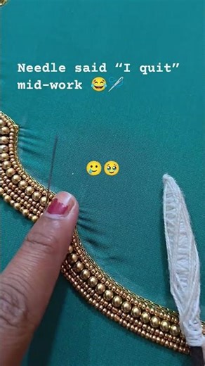 When even the needle can’t handle my speed 😎🪡#fashiondesigning#aaribusiness#viralvideo#art#artist