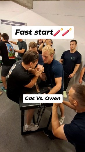 1.1K views · 4 comments | Lightning Fast ⚡ | Cas vs Owen Tournament Armwrestling Cas vs Owen started with an insane burst of speed  both went straight for hand control and the slip came instantly before the strap could even tighten  pure speed pure reaction  #armwrestling #tournament #speedpull #gripkings #faststart #explosivestrength #quickmatch #armwrestlelife #gripwars #tablepower #strengthcommunity | Grip Kings | Facebook