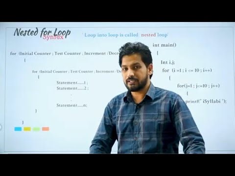 Nested-For loop in C Programming Language Tutorial Part-9 | by Kuldeep Sir with iSyllabi