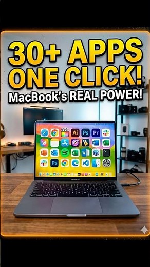 Macbook 3+Apps in 1 CLICK 💻 #MacBookHacks #productivityhacks #macbook #macbookair #tech #smartphone