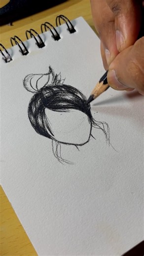 How to draw easy female hairstyle✏️ #drawing #tutorial #howtodraw #sketch #art #shorts