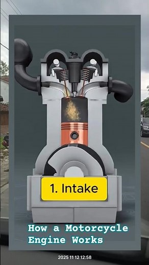 How a Motorcycle Engine Works#shorts#MotorcycleEngine#EngineOperation