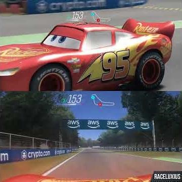 Lewis Hamilton Ferrari 2025 vs Lightning McQueen at Monza