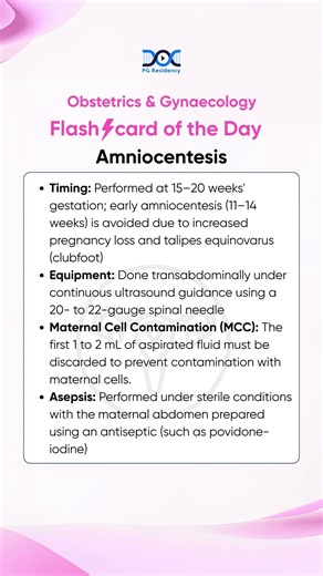 Amniocentesis: Timing, Technique & Complications | ObGyn Revision