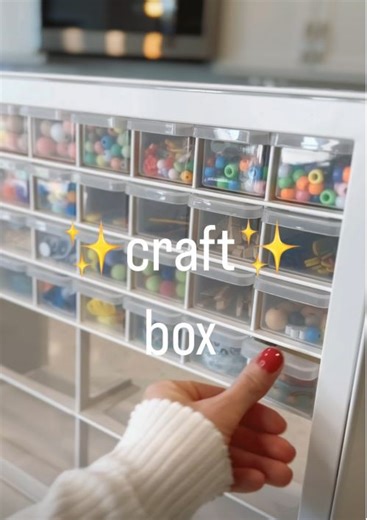 Transform your tiny space into a craft haven with the Stackable Craft Organizer Drawers from #TheContainerStore. Video by: @lifewithlainee | The Container Store