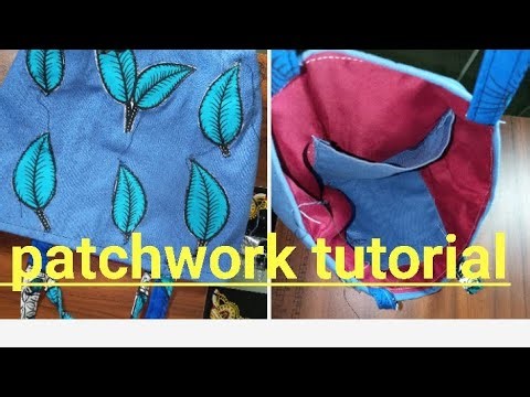 How to Sew a Patchwork Tote Bag step - by - step/Easy Beginner Sewing Tutorial