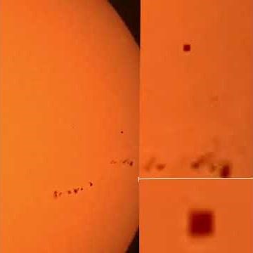 Today's Sun (Stills from video) Square shaped object passes over. 29.07.2024. Seestar s50 telescope.