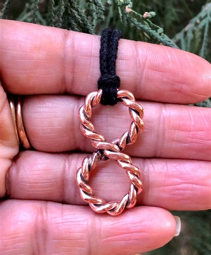 Pure Copper Spiral Pendant: Elegant Tensor Ring, Coil Jewelry, Red Copper - Etsy