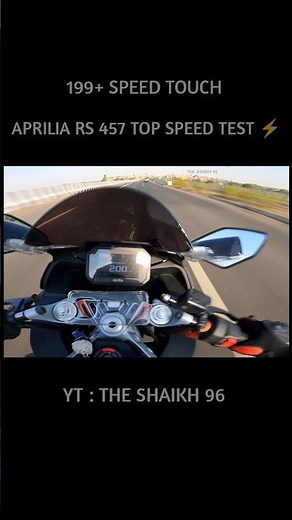 Aprilia Rs 457 top speed 🔥⚡I Actually Hit 200 KM/H || #motovlog #riders #aprilia #rs457 #trending