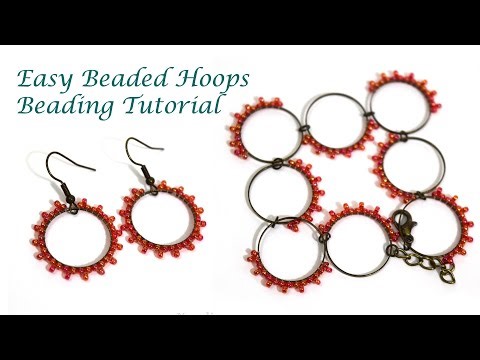Easy Beaded Hoops | Beading Tutorial