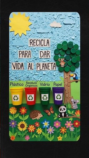 Afiches y Carteleras para el Día del Reciclaje | Cartel, Pancarta y Mural Escolar