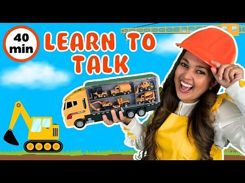 Construction Vehicles, Cars, Shapes & Animals For Kids 🚧 🚜 🏎️ 🦘 | Ms Moni | Kids Learning Videos