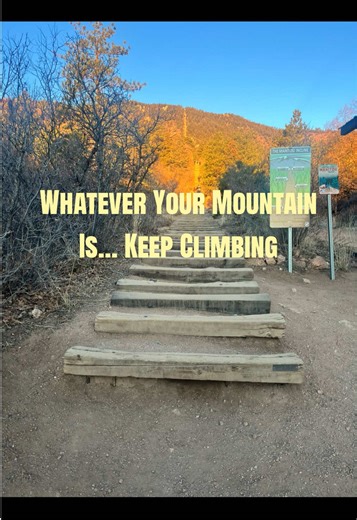 Some climbs challenge your legs. Others challenge your mindset. Today reminded us that progress happens one step at a time. Whatever your mountain is… keep climbing. #manitouincline #coloradohikes #mountains #keepclimbing #onestepatatime