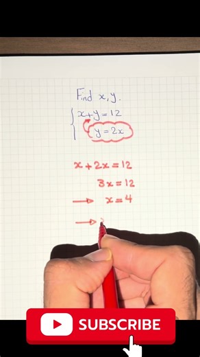 Simultaneous equations review #maths #algebra #mathematics #math