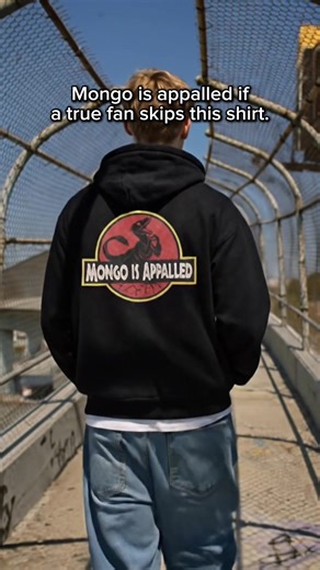 Mongo is appalled. Fashion is saved. #dungeoncrawlercarl #mongoisappalled #hoodie #bookmerch #dcc