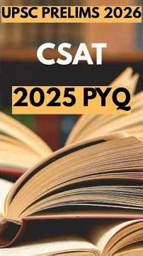UPSC CSAT SOLVE PYQ #ytshorts #prelims2026