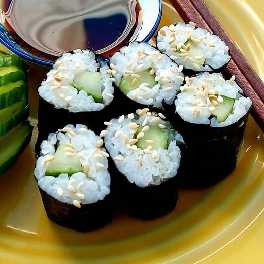 Kappa Maki (Cucumber Roll), Easy Veggie Sushi Recipe